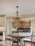 Handmade Distressed Candle Chandelier with  6 Lights